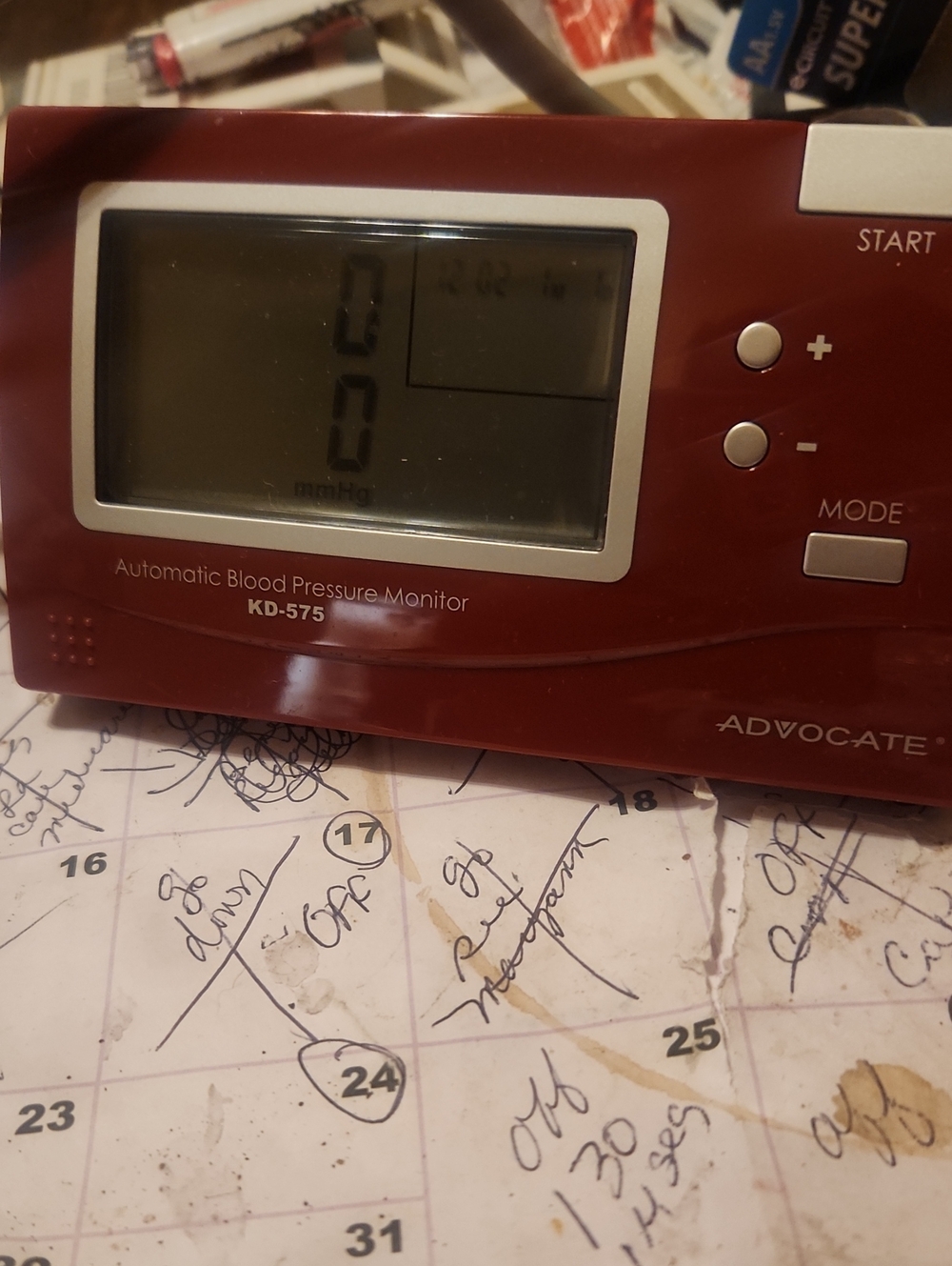 Automatic Blood Pressure Monitor By Advocate- Red
